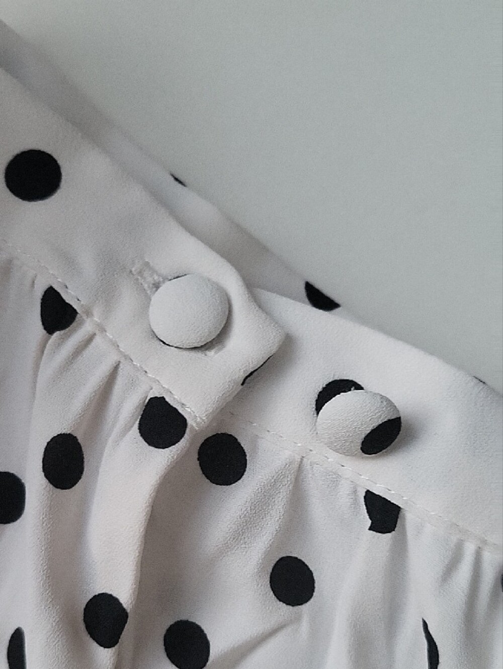 Torrid White Black Polka Dot Smocked Peplum Blouse Size 3 (3X) - Picture 8 of 16